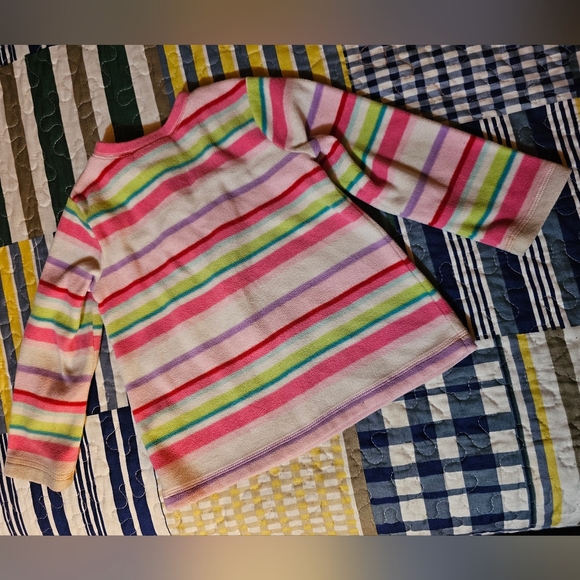 Jumping Beans Vibrant Striped Fleece Long Sleeve Tee - Picture 3 of 4
